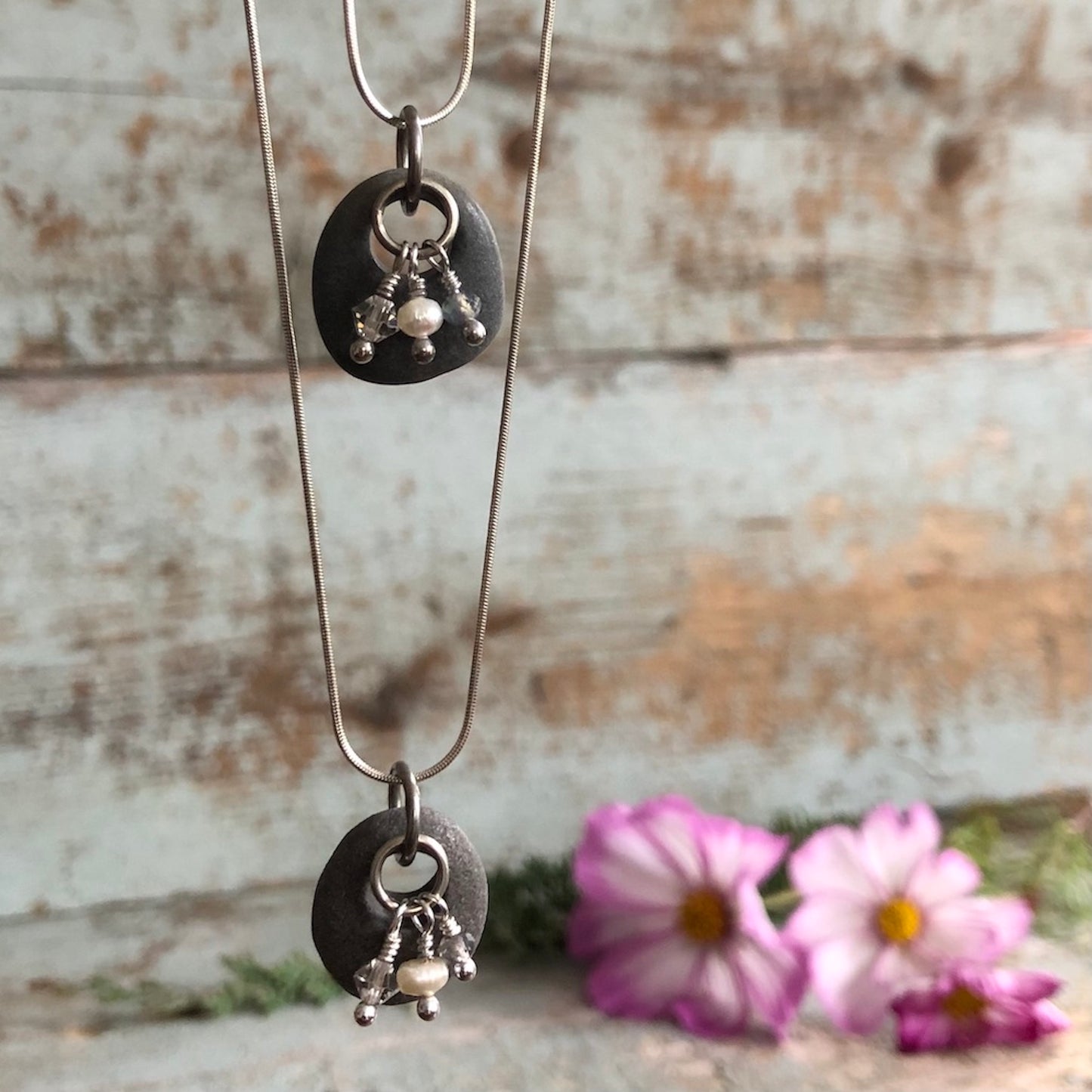 Sterling Silver & Nova Scotia Beach Stone Pendant (1)