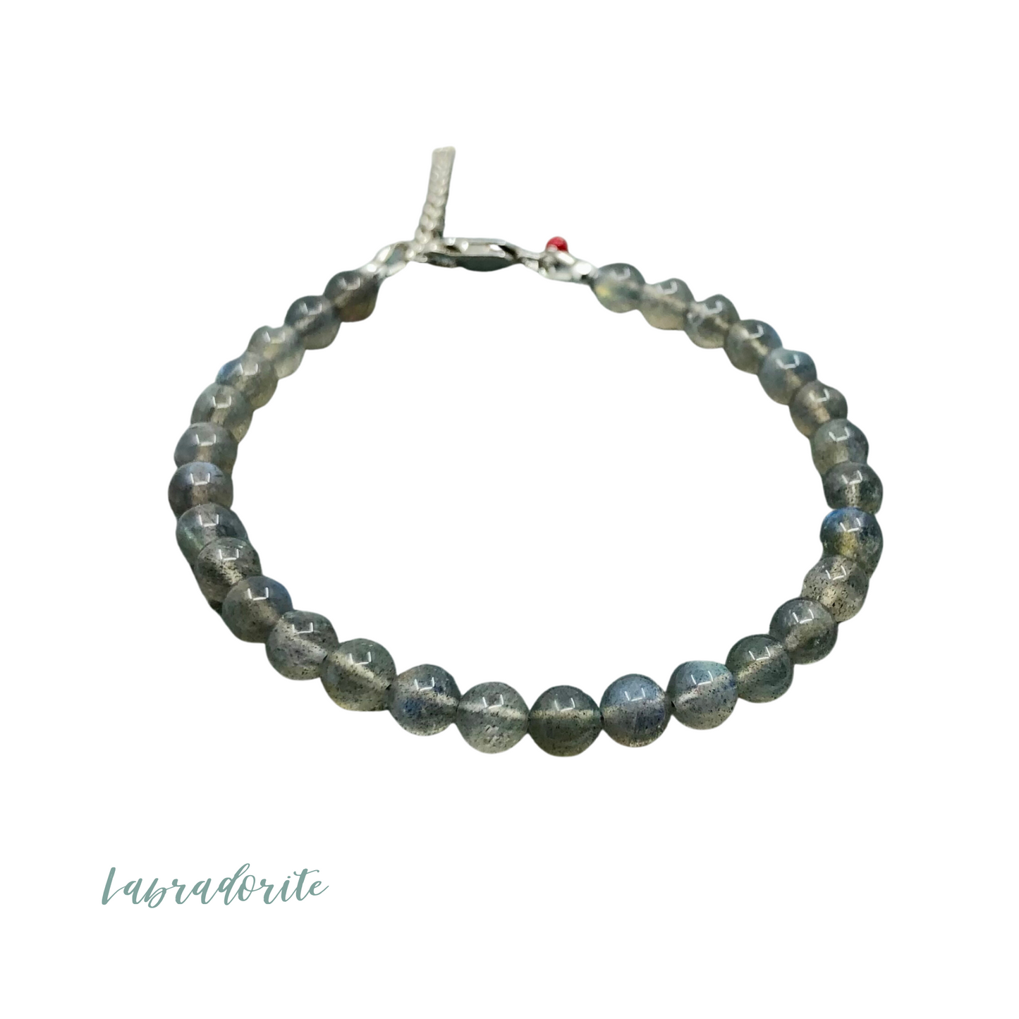 6mm Handcrafted Gemstone Beaded Bracelets with Sterling Silver Clasp