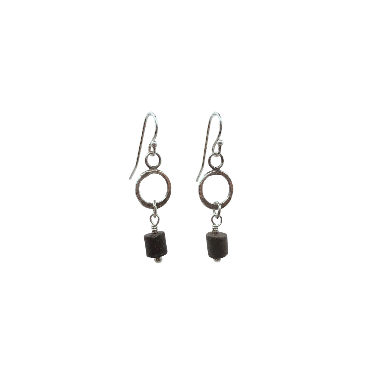 Dainty Loop with Beach Stone Beaded Drop