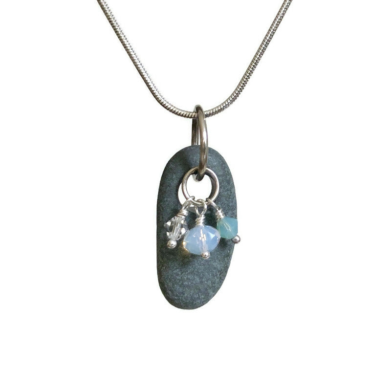 Sterling Silver & Nova Scotia Beach Stone Pendant (11)