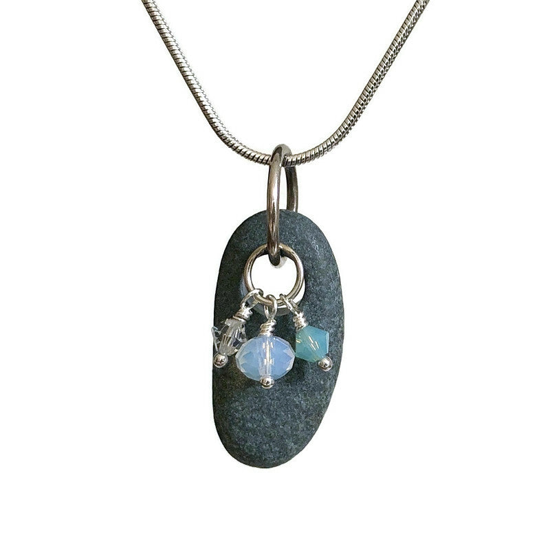Sterling Silver & Nova Scotia Beach Stone Pendant (11)