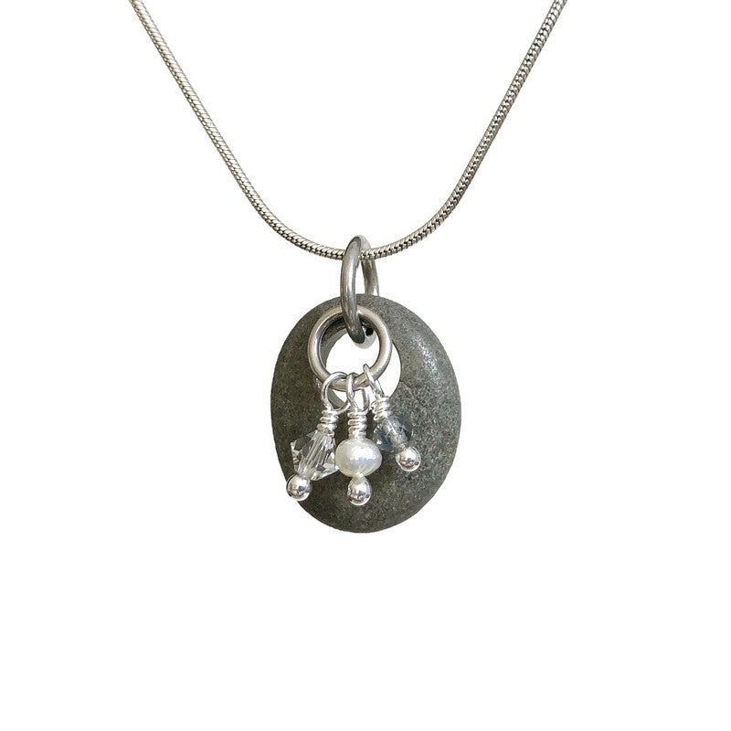 Sterling Silver & Nova Scotia Beach Stone Pendant (7)