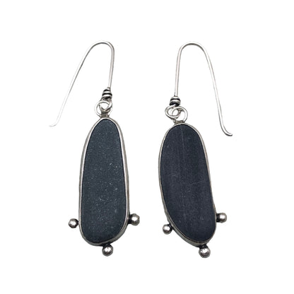 Oblong Beach Stone Earrings