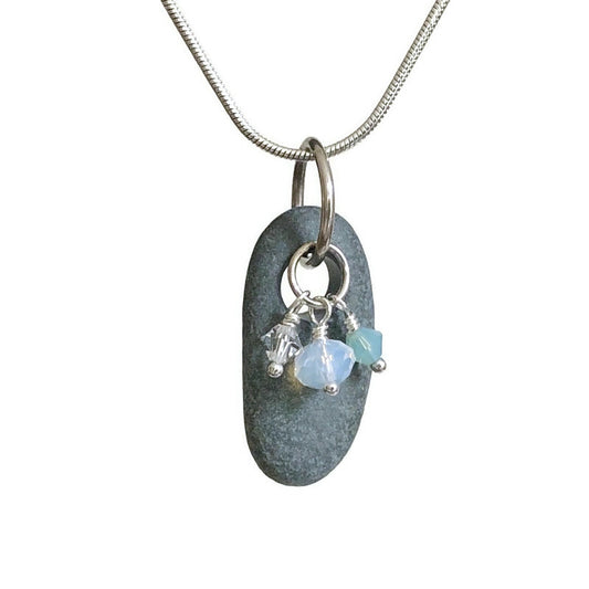 Sterling Silver & Nova Scotia Beach Stone Pendant (11)