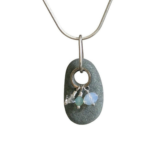 Sterling Silver & Nova Scotia Beach Stone Pendant (12)