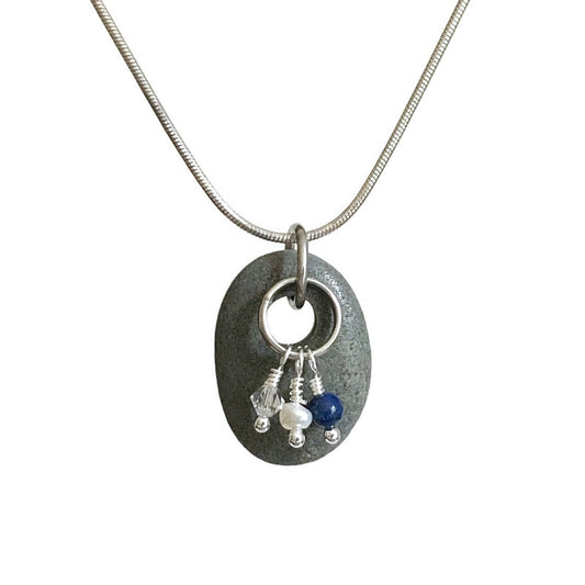 Sterling Silver & Nova Scotia Beach Stone Pendant (13)