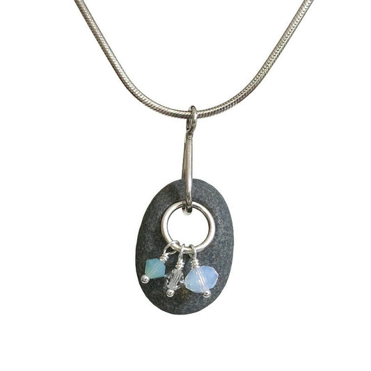 Sterling Silver & Nova Scotia Beach Stone Pendant (15)