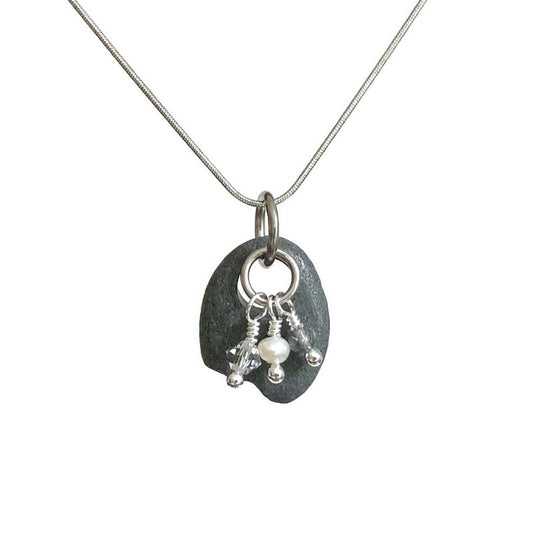 Sterling Silver & Nova Scotia Beach Stone Pendant (3)